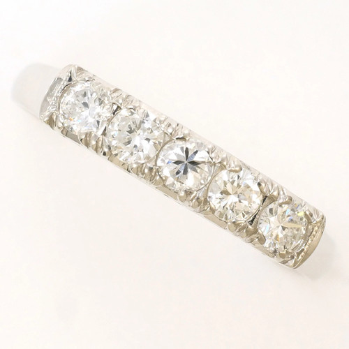 Platin ring mit diamant - platin, (pt)