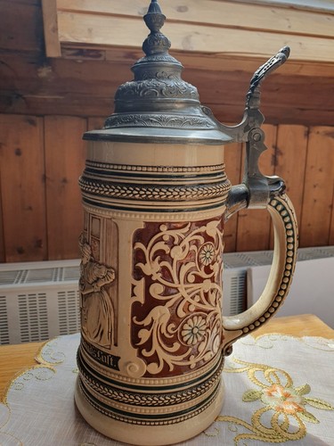 Vintage alter gmunden bierkrug - vintage,