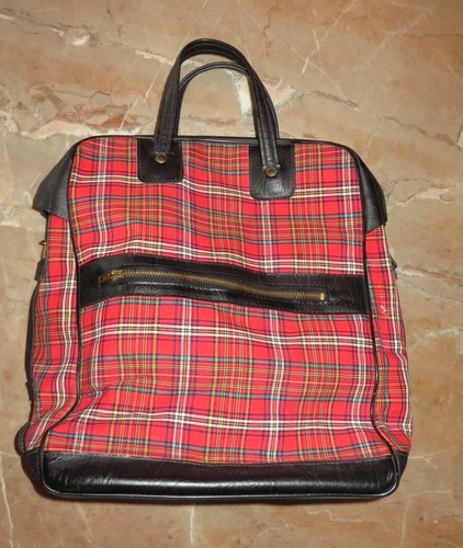 Reisetasche ddr rot kariert - rot,