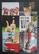 kl. Sammlung = Servietten = Tiermotive = Katzen