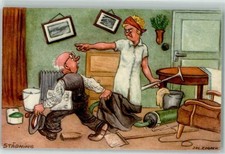 39147674 - Putzteufel Staubsauger AK Ehe 1958