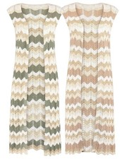 Hailys Damen lange Häkelweste