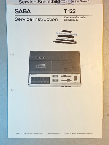 Saba service instruction - saba, service-instruction