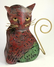 Katze Blech Figur Skulptur