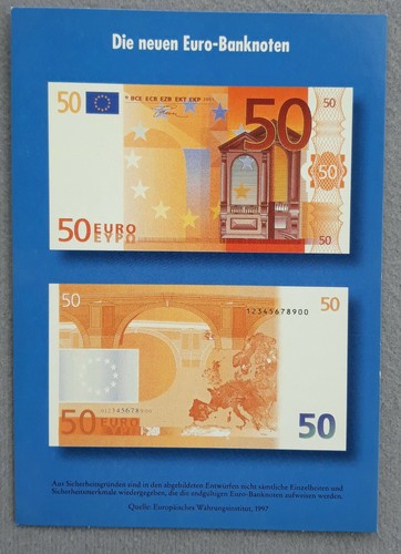 Euro postkartenentwurf 1998 - euro,