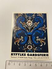 Vintage alter Aufkleber Sticker 80er Ryfylke Gardsferie Norwegen