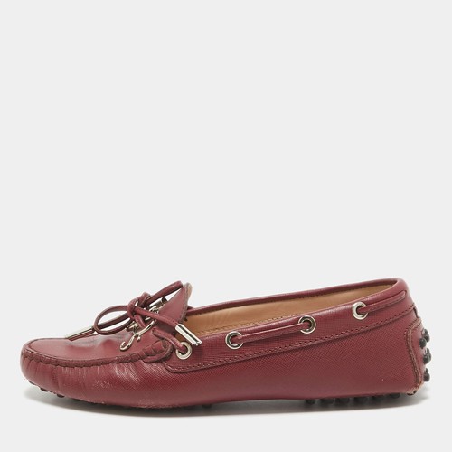 Tods burgunder leder penny - leder,
