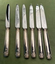 Christofle Malmaison A. Paris 6 Dessertmesser versilbert *Rarität Antik*