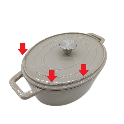 Ovaler gusseisen bräter - 29, cm