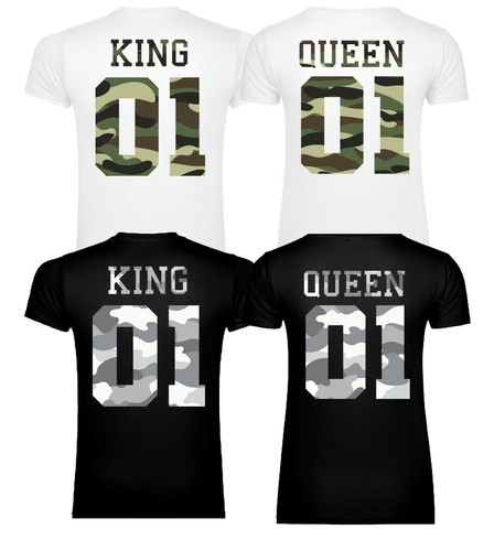 Pärchenshirt für king queen - king,