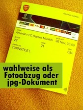 2025/26 --- Arsenal London - FC Bayern München -- Champions League Ticket / Foto