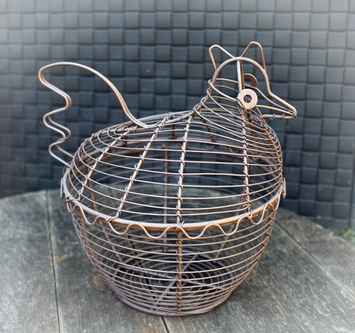 Eierkorb henne antikbraun huhn - antikbraun,