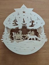 Fensterbild Holz, echte Handarbeit, Weihnachten