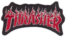 THRASHER Aufnäher Aufbügler Patch Skater Skateboard Magazine 666 Goat black