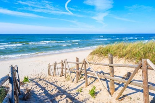 Wandbild weg zum strand - wandbild:, in