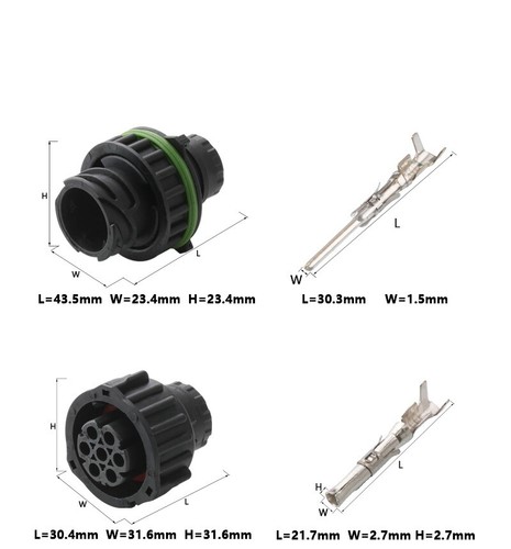 Amp rundstecker set - set, 72585