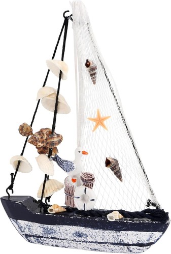 Segelboot modell holz 5cm - holz, 19,5cm