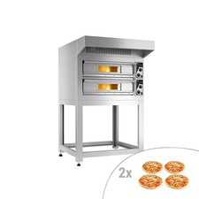 GGM Gastro Elektro Pizzaofen - 4+4x 33cm - Manuell - inkl. Haube & Untergestell