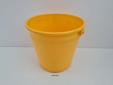 Eimer Pneumant Kunststoff gelb orange Deko DDR Küche alt antik H:21,5cm #231331