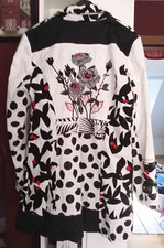 Jacke Alexo schwarz weiß rot Größe 46