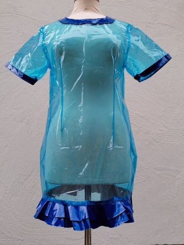 Pvc kleid blau - kleid, gr