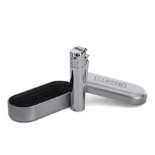 Clipper Metall Feuerzeug: Jet Flame Matt Silber/Silver