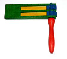 Holzratsche Holz Schnarre Rappel Rätsche Holzrassel Erzgebirge DDR Spielzeug