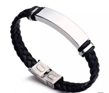 Lederarmband mit Edelstahl