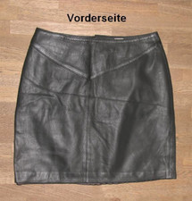 FASHION CLUB - LEDERROCK / Mini- Rock / Minirock schwarz Glattleder ca. Gr. 36