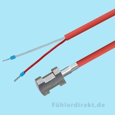 PT1000  Anlegefühler 5m Silikon Rohranlegefühler Heizung inkl. Rohrschelle