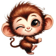 Cute Monkey Cartoon Baby