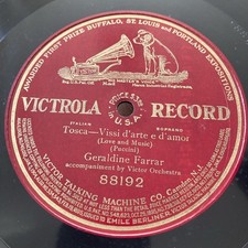 GERALDINE FARRAR Vissi d'arte e d'amor (Tosca) VICTROLA 88192 78rpm