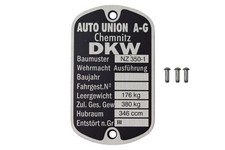 Typenschild für DKW NZ 350-1