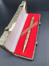 Chinesischer Cloisonné Stift Mit Etui Jingtai-Lan-Stift Vintage Kugelschreiber 