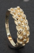 Ring 9 Karat Gelbgold 3-reihig