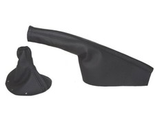 Schaltsack & Handbremsabdeckung für Audi TT 8N 1998-2006 Schwarz Echtes Leder