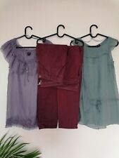 Damen Bekleidungspaket Gr.38 2x Esprit Collection Blusen 2Hosen weinrot Zwilling