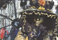 Venezianisches Bild Masken Venedig Spitzenschirm Hut Blumen Pailletten D9