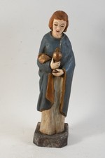 C25Z39- Holz Heiligenfigur geschnitzt und gefasst