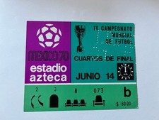 Eintrittskarte Ticket Viertelfinale WM WC 1970 Mexico UdSSR - Uruguay