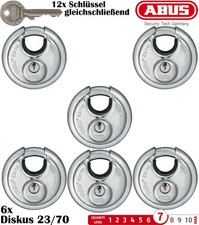 6x ABUS Diskus Vorhangschloss