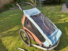 Croozer Fahrradanhänger kid for 1 plus mit Federung blau für 1 Kind
