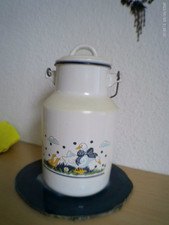 Emaille Milchkanne mit Deckel (p338)