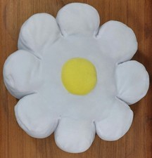 NEU KUSCHELKISSEN BLUME WEISS - GELBES BLUMENKISSEN, KUSCHELKISSEN STUHLKISSEN