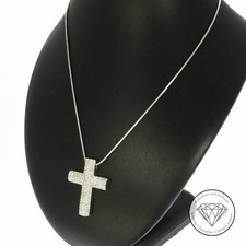 Wert: 6.950,- Christ 1,50 Ct Brillant Kreuz + Schlangenkette 585 Gold 14k XXYY