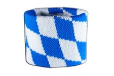 Schweißband Fahne Flagge Deutschland Bayern ohne Wappen 7x8cm Armband für Sport