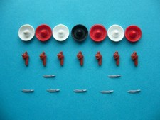 Timpo Einzelteile für Mexikaner Figuren: 7 Sombreros mit Köpfe und noch 7 Messer