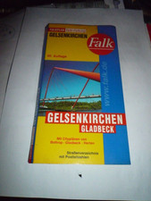 Falk Stadtplan von Gelsenkirchen / Gladbeck 30.Auflage um 2000