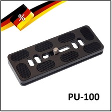 1 x Schnellwechselplatte PU-100 / Adapterplatte Stativ  für  ARCA-SWISS / Benro