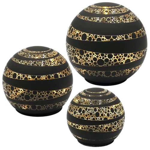 Glas deko kugel schwarz - deko-kugel, gold